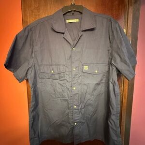 Huckberry Dark Blue Casual Button Down Shirt